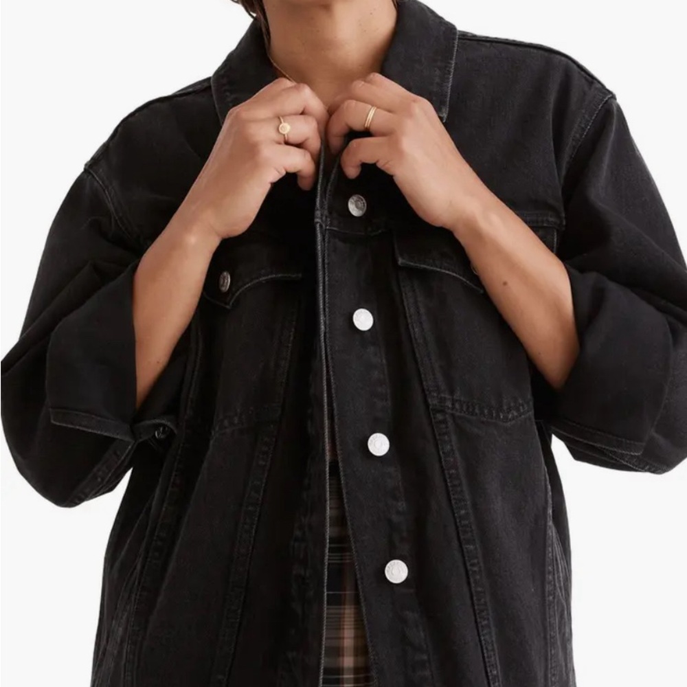 The Oversize Trucker Jacket Madewell Small Black